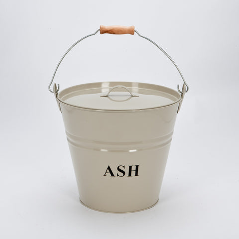 Cream Ash Bucket with Lid