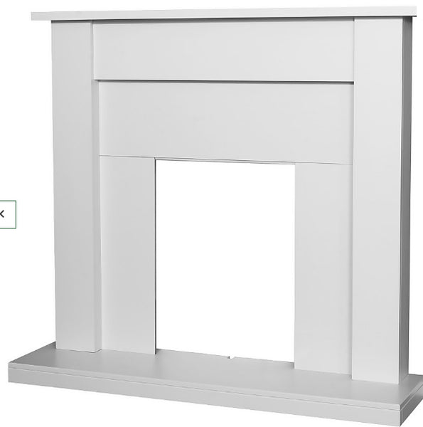 Adam Sutton Fireplace in Pure White