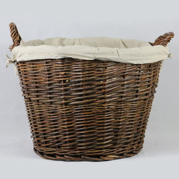 Wicker Basket, removable liner
