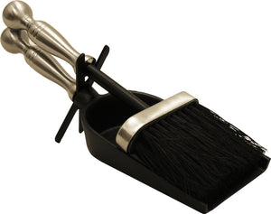 Black and Pewter Brush and Shovel Set